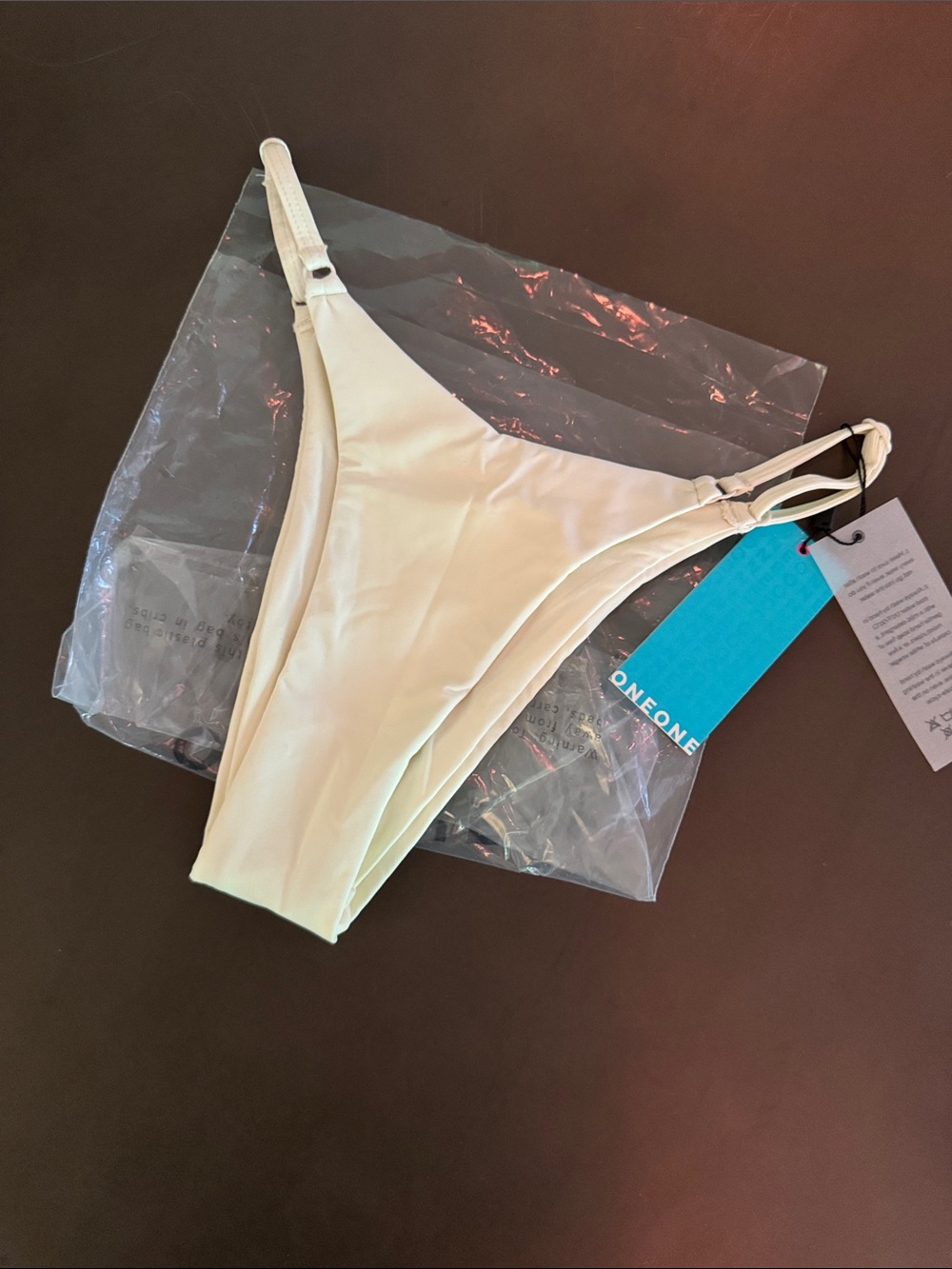 OneOne Neutral-Cream High-Leg Bikini Bottom